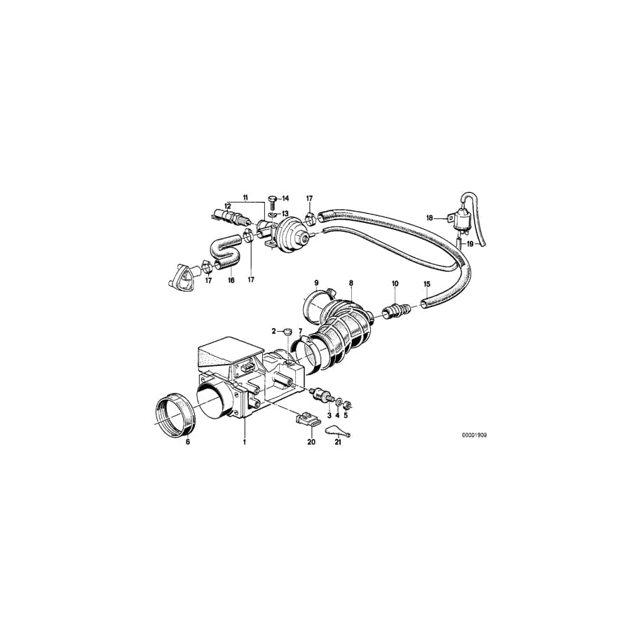 Genuine BMW 11631286161 E28 Hose (Inc. 525e) | ML Performance UK Car Parts