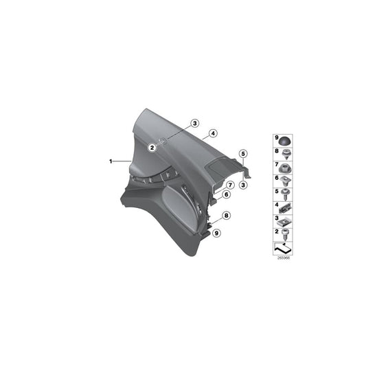 Genuine BMW 51437291835 F12 F12 Side Trim Cover, Leather, Left ELFENBEINWEISS (Inc. 640iX, 640dX & 640i) | ML Performance UK Car Parts