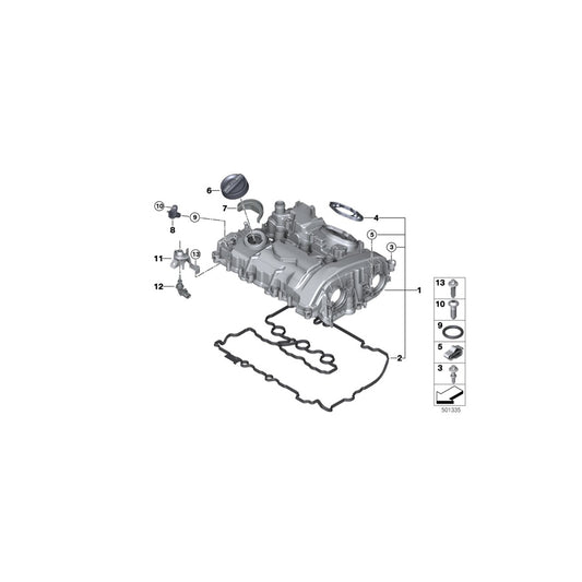 Genuine BMW 11122404440 I12 Cylinder Head Cover (Inc. i8) | ML Performance UK