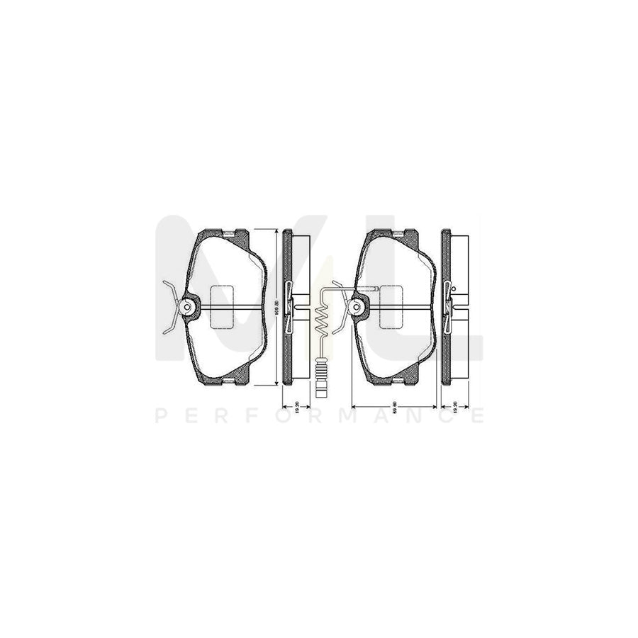 Bosch 0986Tb2099 Brake Pad Set Incl. Wear Warning Contact, With Bolts, With Accessories  | ML Performance Car Parts