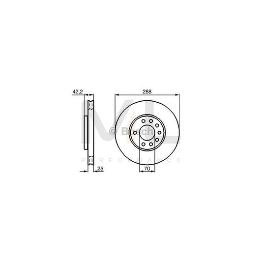 BOSCH 0 986 478 423 Brake Disc Front Axle, Rear Axle, Internally Vented, Vented | ML Performance Car Parts