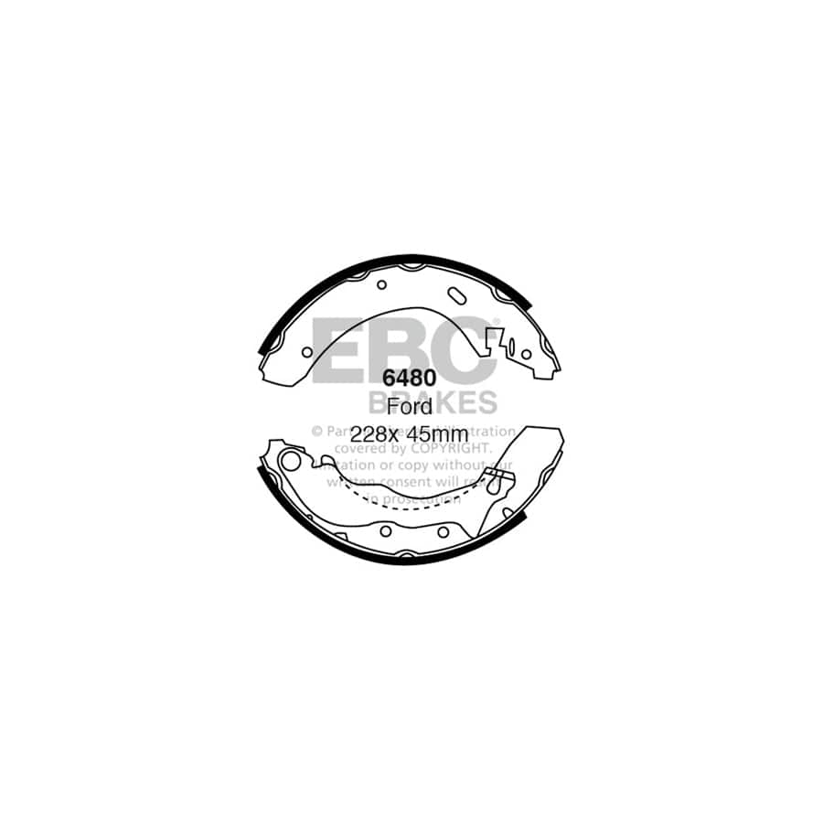 EBC 6480 Ford Rear Brake Shoes 1 | ML Performance UK Car Parts