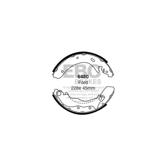 EBC 6480 Ford Rear Brake Shoes 1 | ML Performance UK Car Parts