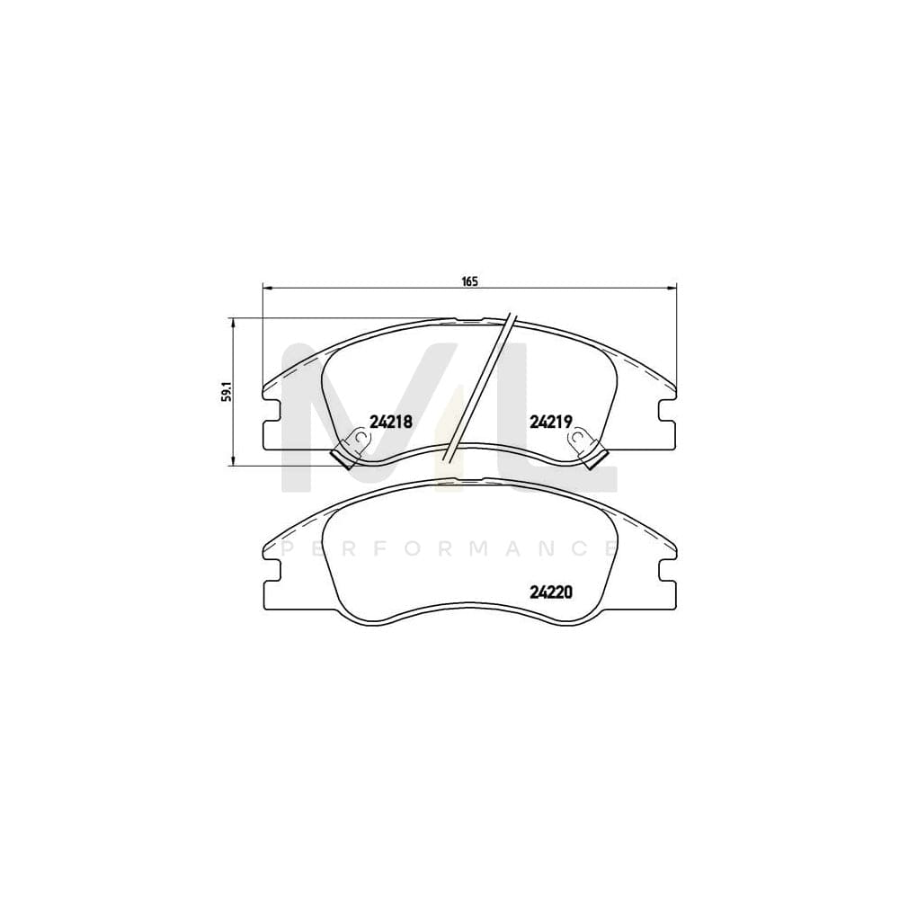 Brembo P 30 042 Brake Pad Set For Kia Cerato With Acoustic Wear Warning | ML Performance Car Parts