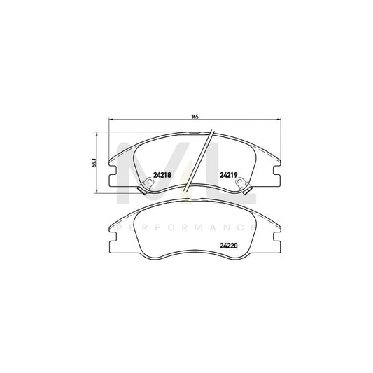 Brembo P 30 042 Brake Pad Set For Kia Cerato With Acoustic Wear Warning | ML Performance Car Parts