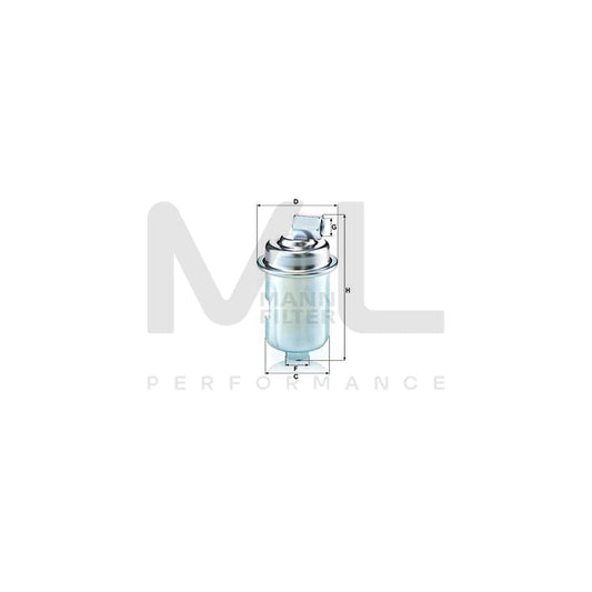 MANN-FILTER WK 614/44 Fuel filter for HYUNDAI Amica / Atoz (MX) In-Line Filter | ML Performance Car Parts