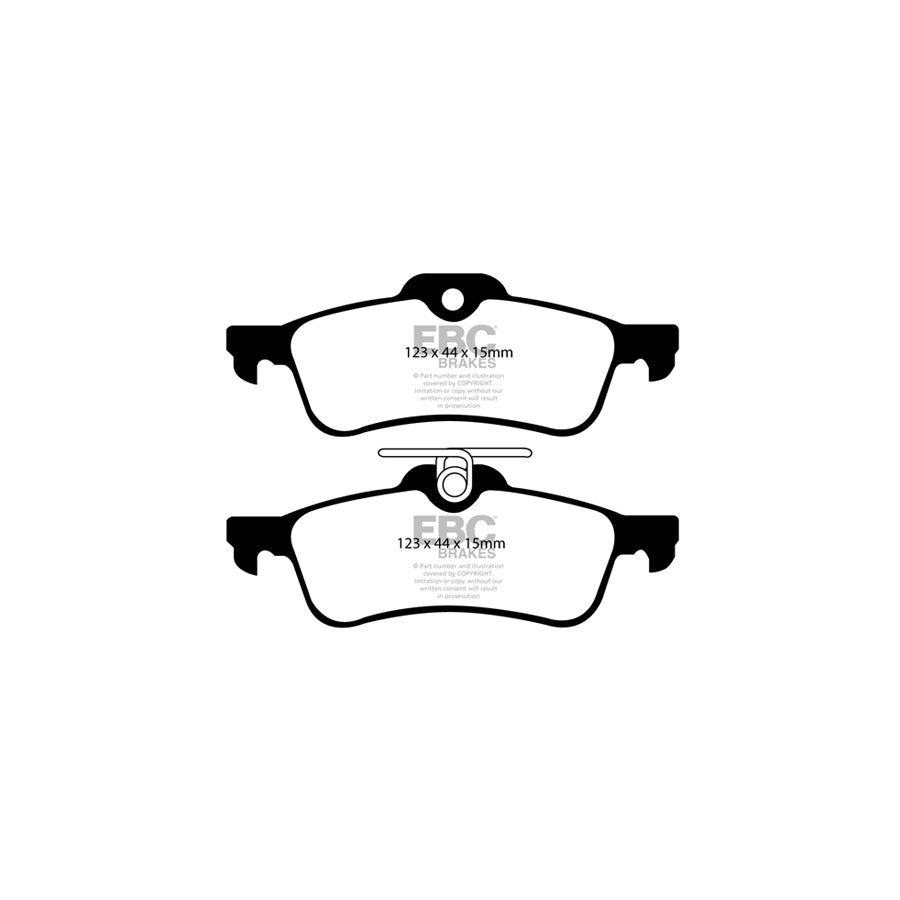 EBC DP21973 Toyota Yaris Greenstuff Rear Brake Pads - ATE Caliper 2 | ML Performance UK Car Parts