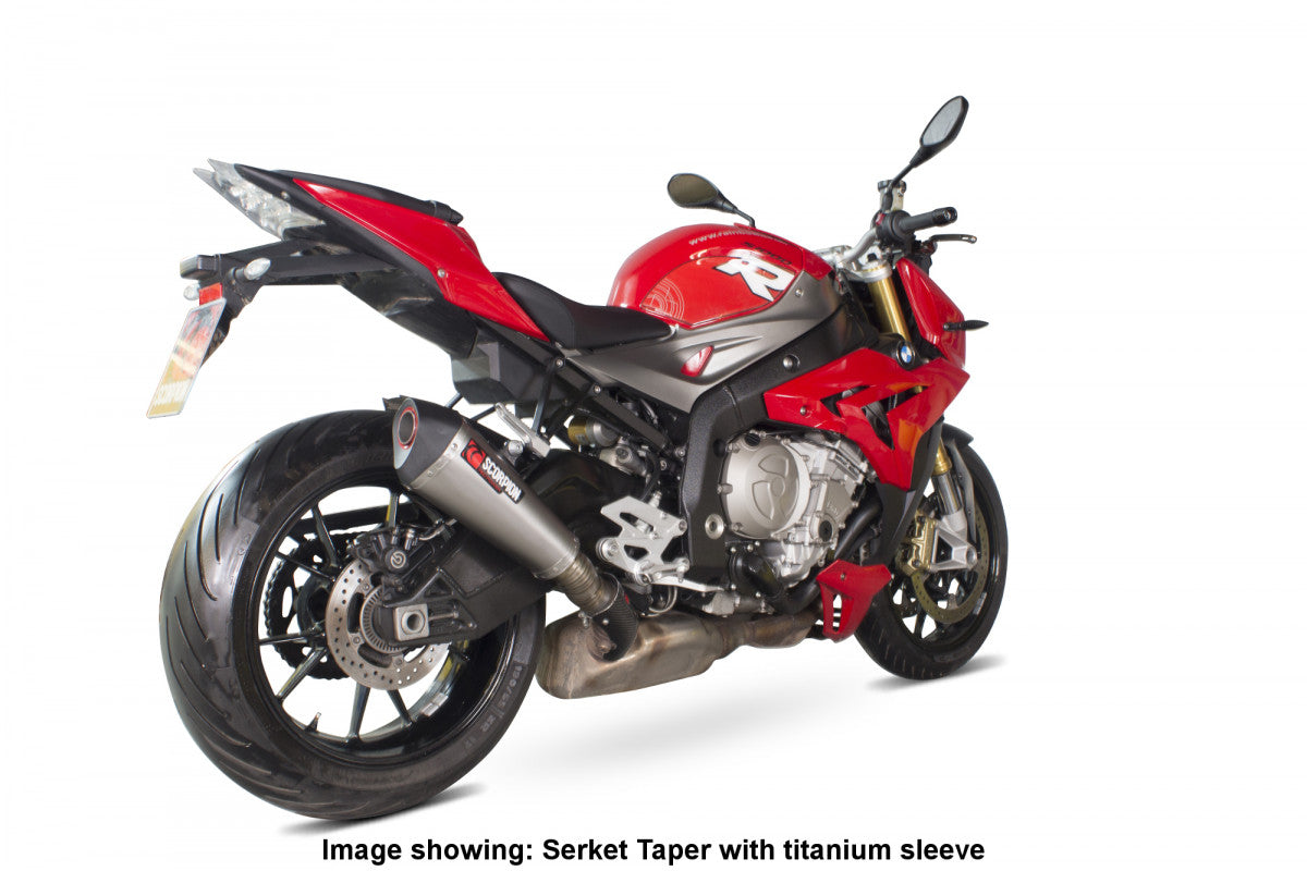 Scorpion RBM72SEO BMW S1000 R Serket Taper Slip-On - Brushed Stainless Steel Sleeve | ML Performance UK UK