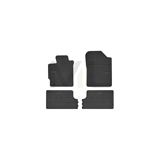 FROGUM Tailored 0808 Floor mat set for TOYOTA Yaris III Hatchback (XP13) Elastomer, Front and Rear, Quantity: 4, Black | ML Performance Car Parts