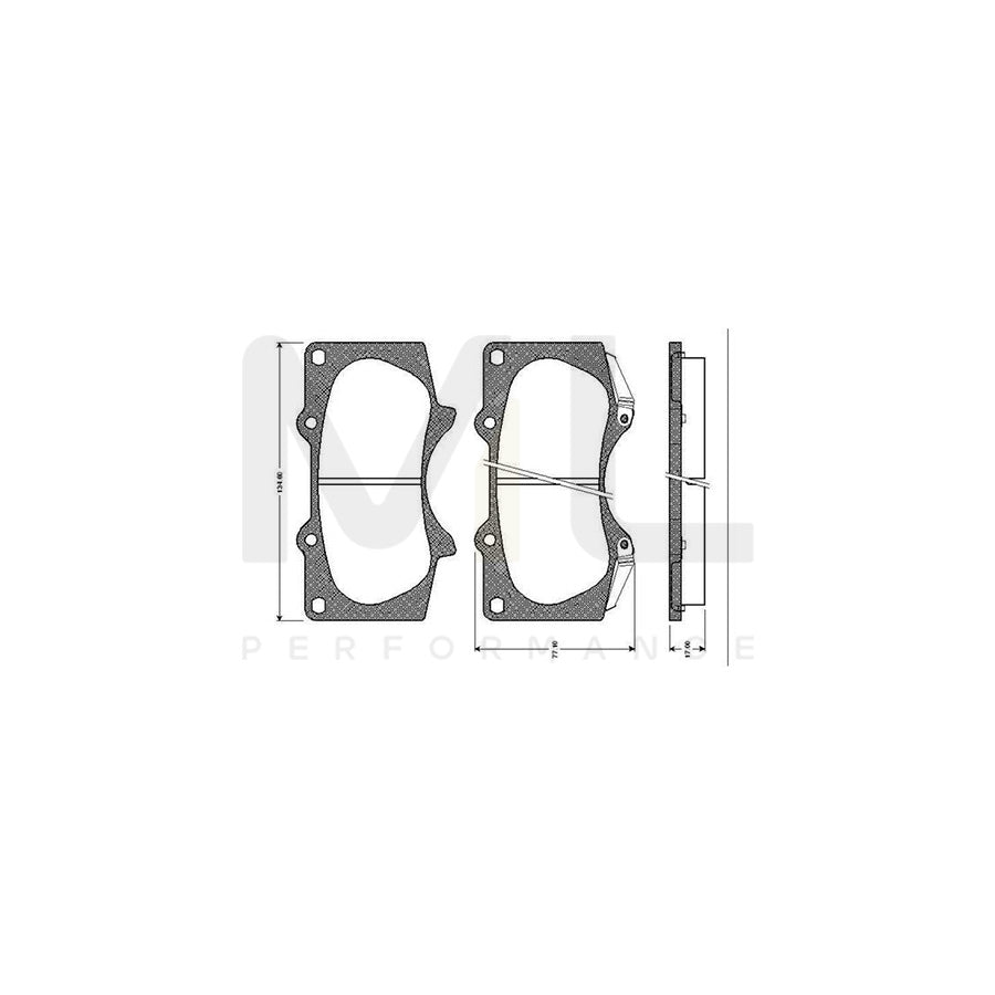 Bosch 0986Tb2449 Brake Pad Set Excl. Wear Warning Contact, With Accessories  | ML Performance Car Parts