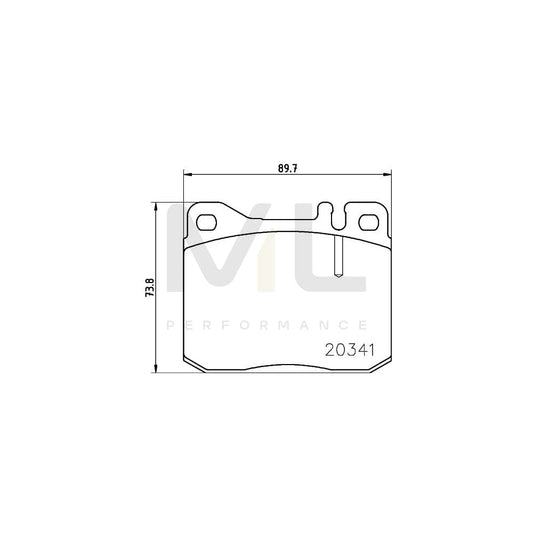 Hella 8DB 355 017-431 Brake Pad Set Prepared For Wear Indicator | ML Performance Car Parts