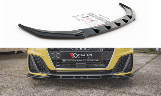 Maxton Design AU-A1-GB-SLINE-FD1T Front Splitter V.1 Audi A1 S-Line GB | ML Performance UK Car Parts