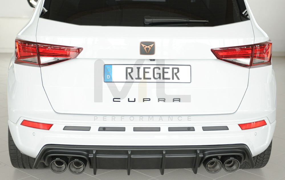 Rieger 00027045 SEAT 5FP Ateca Cupra Rear Diffuser 6 | ML Performance UK Car Parts