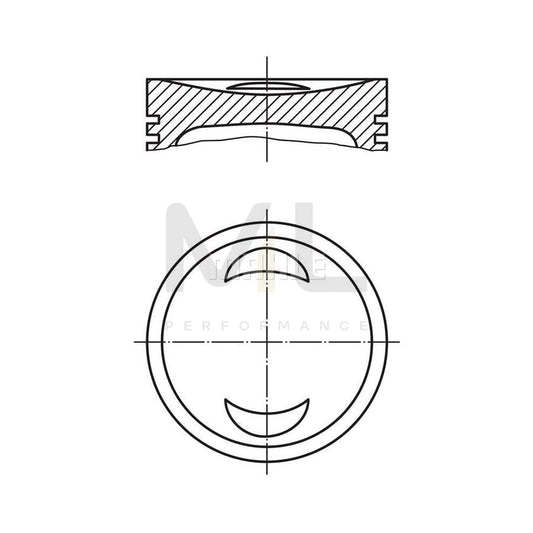MAHLE ORIGINAL 033 99 01 Piston 82,76 mm, without cooling duct | ML Performance Car Parts