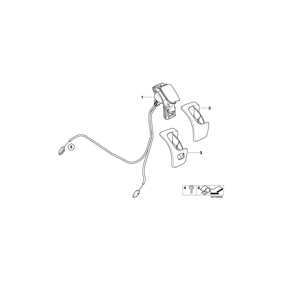 Genuine BMW 52106985589 E92 E92 Cover, Release Left GRAU (Inc. 325i, 328xi & 323i) | ML Performance UK Car Parts