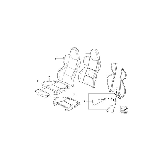 Genuine BMW 52108040453 E85 E86 Seat Cover Leather Left SCHWARZ (Inc.  & Z4 M3.2) | ML Performance UK Car Parts