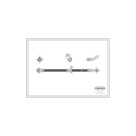 Corteco 19033561 Brake Hose For Honda Accord Vii Saloon (Cl, Cn) | ML Performance UK