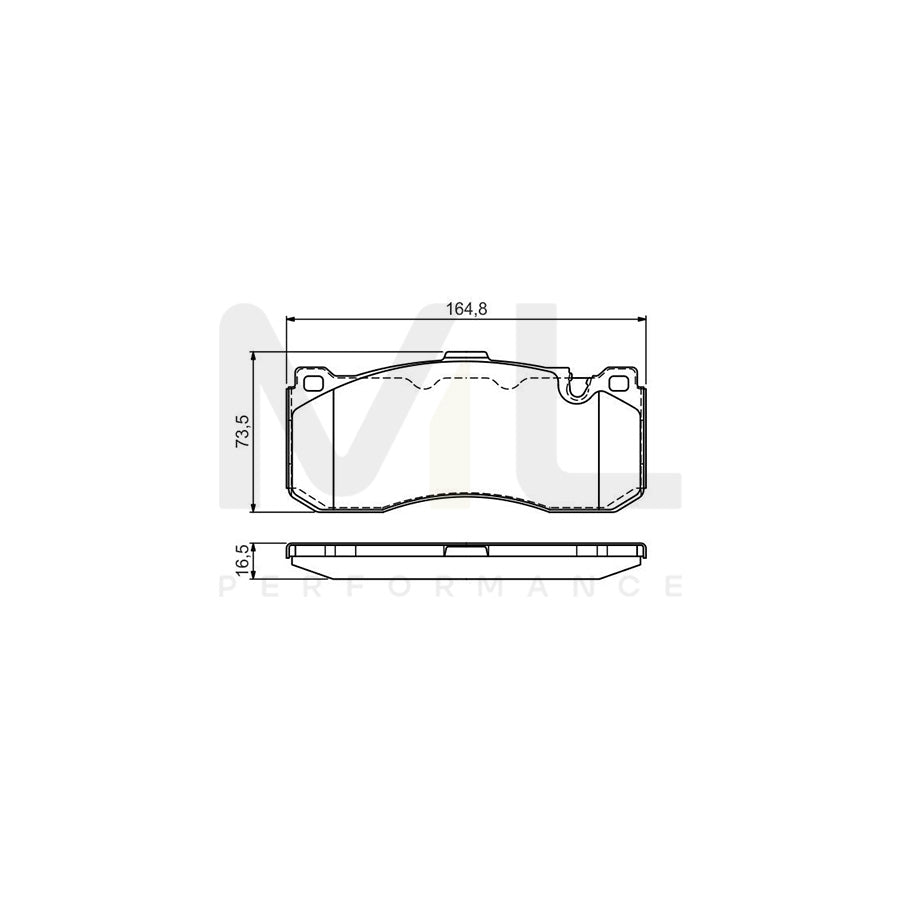 Bosch 0986Tb3181 Brake Pad Set  | ML Performance Car Parts