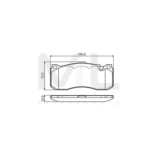 Bosch 0986Tb3181 Brake Pad Set  | ML Performance Car Parts