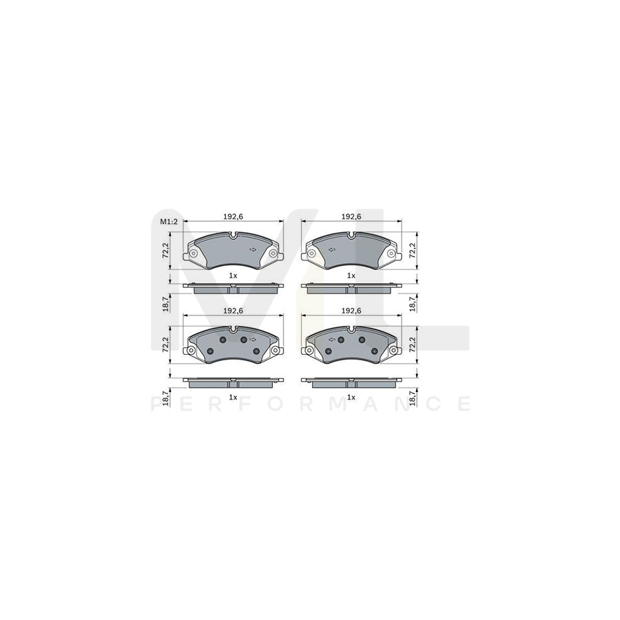 Bosch 0986494980 Brake Pad Set BP1831 | ML Performance Car Parts