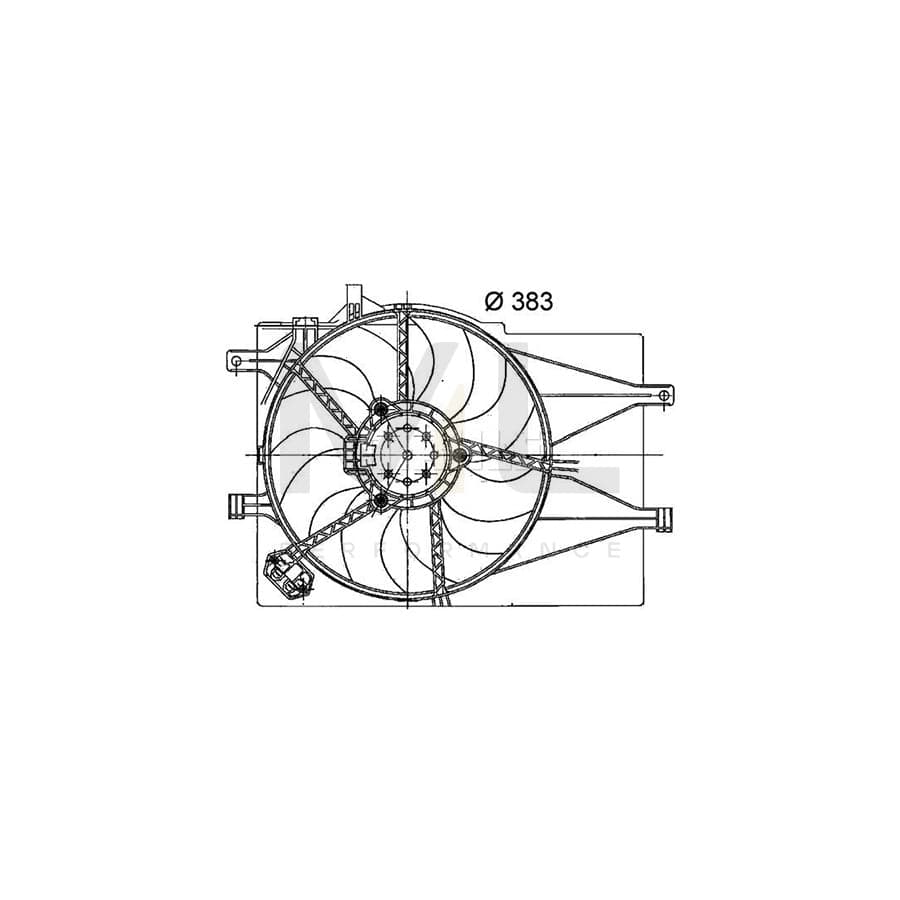MAHLE ORIGINAL CFF 201 000P Fan, radiator ???: 383mm, with radiator fan shroud | ML Performance Car Parts