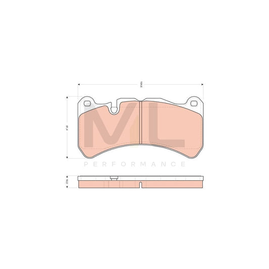 TRW Gdb1739 Brake Pad Set Prepared For Wear Indicator | ML Performance Car Parts
