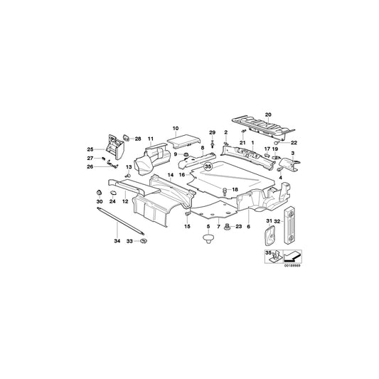 Genuine BMW 51478132639 E36 Trunk Partition Trim Panel MITTELGRAU (Inc. M3, 323i & 328i) | ML Performance UK