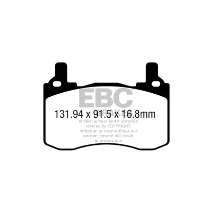 EBC DP52357NDX Kia Stinger Bluestuff NDX Rear Brake Pads  - Brembo Caliper 2 | ML Performance UK Car Parts