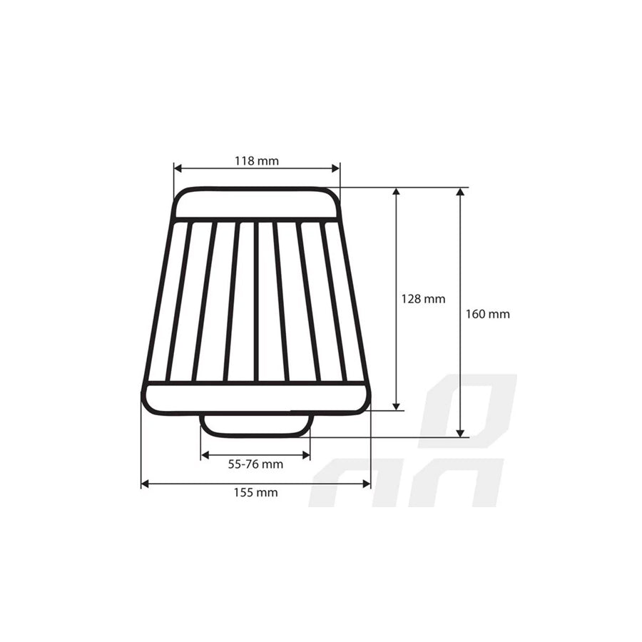 Amio Af-Black 02546 Sports Air Filter