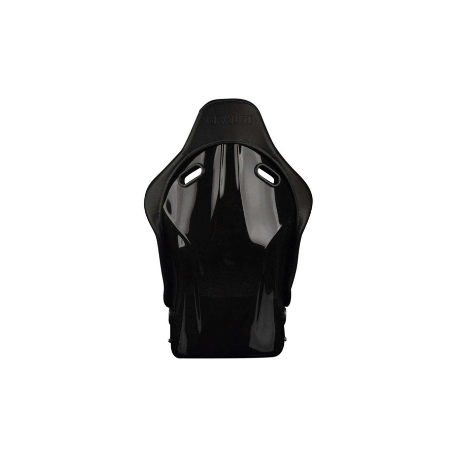 BRAUM Falcon-S Series Fixed Back Bucket Composite Seat (Black Leatherette Alcantara Inserts White Stitching) - Priced Per Seat