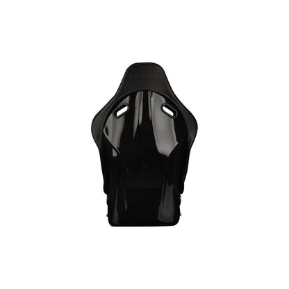 BRAUM Falcon-S Series Fixed Back Bucket Composite Seat (Black Leatherette Alcantara Inserts White Stitching) - Priced Per Seat