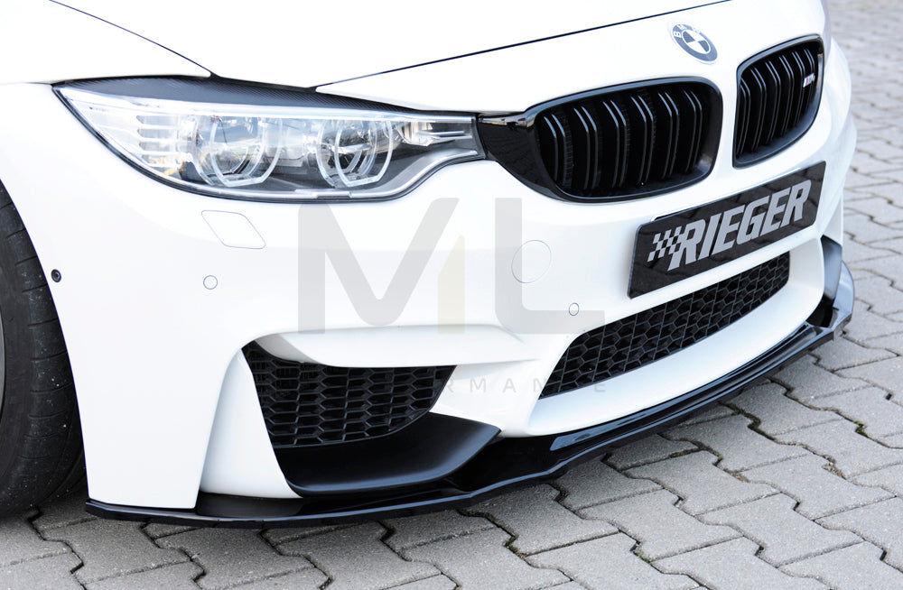 Rieger 00088125 BMW 4 Series F80 F82 F83 Front Splitter (M3 & M4) 2 | ML Performance UK Car Parts