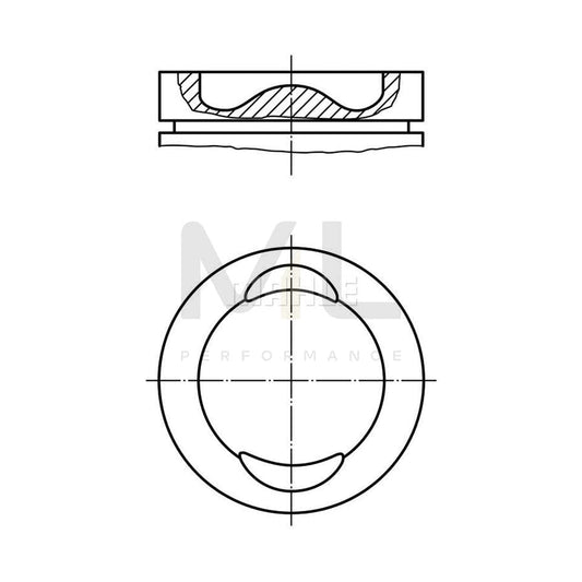 MAHLE ORIGINAL 029 74 01 Piston for 94,51 mm, without cooling duct | ML Performance Car Parts