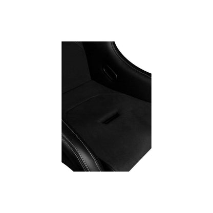 BRAUM Falcon-S Series Fixed Back Bucket Composite Seat (Black Leatherette Alcantara Inserts White Stitching) - Priced Per Seat
