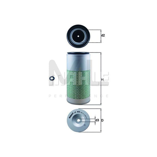 MAHLE ORIGINAL LX 952 Air Filter for LAND ROVER DEFENDER Filter Insert | ML Performance Car Parts