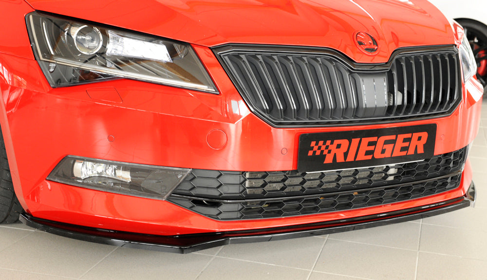 Rieger 00088149 Skoda 3T 3V Superb III Front Splitter 2 | ML Performance UK Car Parts