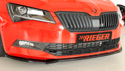 Rieger 00088149 Skoda 3T 3V Superb III Front Splitter 2 | ML Performance UK Car Parts