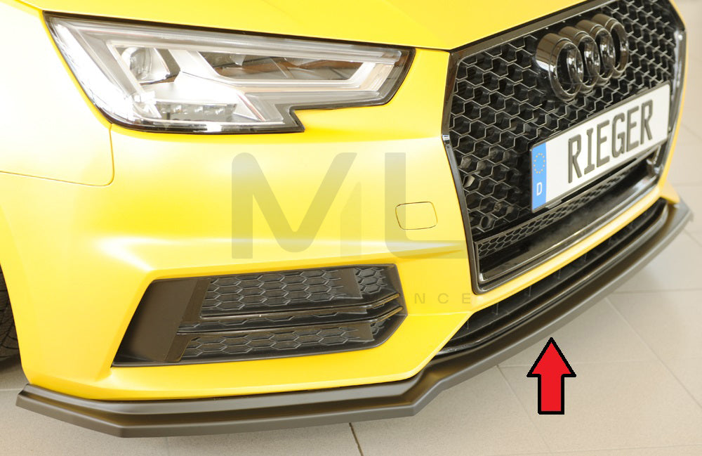 Rieger 00055550 Audi B9 F4 Front Splitter (A4 & S4) 1 | ML Performance UK Car Parts