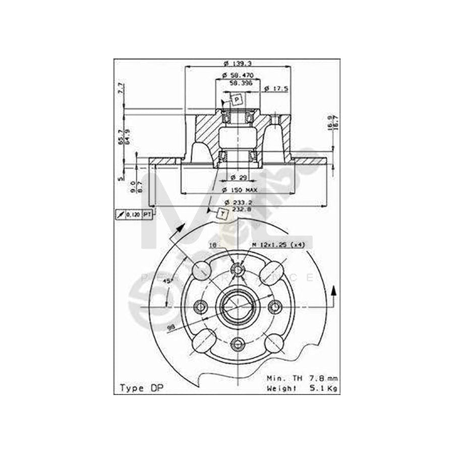 BREMBO 08.2163.10 Brake Disc for ALFA ROMEO ALFASUD Solid, with wheel bearing set | ML Performance Car Parts