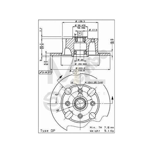 BREMBO 08.2163.10 Brake Disc for ALFA ROMEO ALFASUD Solid, with wheel bearing set | ML Performance Car Parts