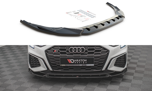 Maxton Design AU-A3-8Y-SLINE-FD3T Front Splitter V.3 Audi S3 / A3 S-Line 8Y | ML Performance UK Car Parts