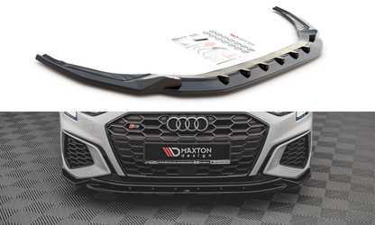 Maxton Design AU-A3-8Y-SLINE-FD2T Front Splitter V.2 Audi S3 / A3 S-Line 8Y | ML Performance UK Car Parts