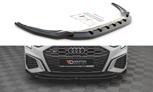 Maxton Design AU-A3-8Y-SLINE-FD2T Front Splitter V.2 Audi S3 / A3 S-Line 8Y | ML Performance UK Car Parts