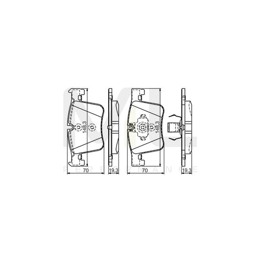 Bosch 0986Tb3149 Brake Pad Set  | ML Performance Car Parts