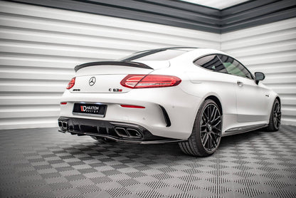 Maxton Design Mercedes Benz C63 AMG Coupe C205 (Facelift) Central Rear Splitter (with vertical bars)