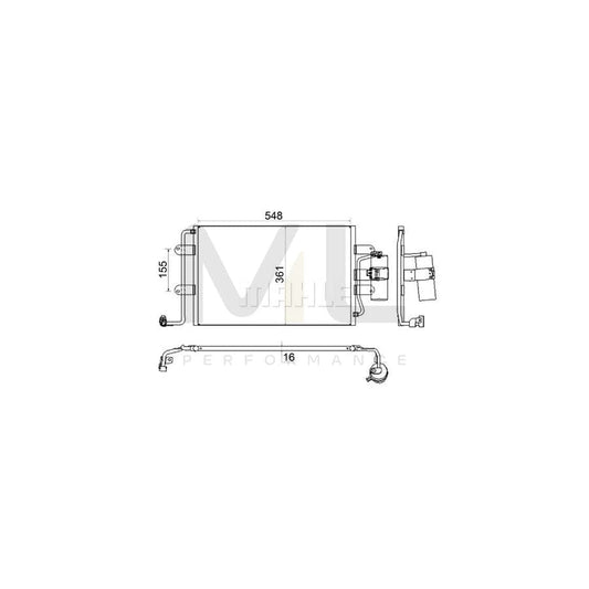 MAHLE ORIGINAL AC 228 001S Air conditioning condenser for VW NEW BEETLE with dryer, without dryer | ML Performance Car Parts