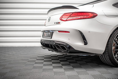 Maxton Design Mercedes Benz C63 AMG Coupe C205 (Facelift) Central Rear Splitter (with vertical bars)