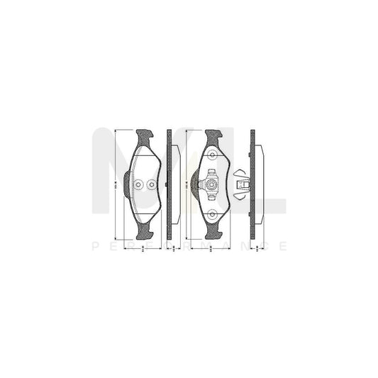 Bosch 0986Tb2374 Brake Pad Set Excl. Wear Warning Contact, With Accessories  | ML Performance Car Parts