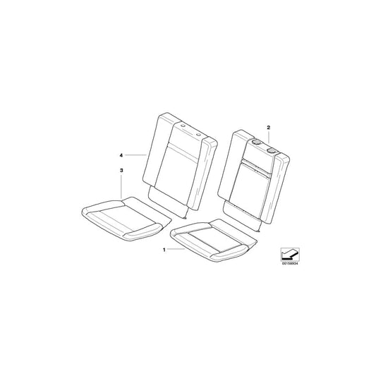 Genuine BMW 52307170100 E70 E70 Right Backrest Upholstery (Inc. X5 30dX, X5 3.0sd & X5 M50dX) | ML Performance UK Car Parts