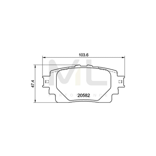 Brembo P 83 174 Brake Pad Set Excl. Wear Warning Contact, With Anti-Squeak Plate | ML Performance Car Parts